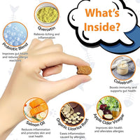 Cat Allergy Relief Chews 200 pcs - Cat Itchy Skin & Paw Licking Relief - Omega 3 & Probiotic for Cats - Anti-Itch Relief for Skin & Coat Health, Immune Support, Seasonal Allergies - Chicken Flavor