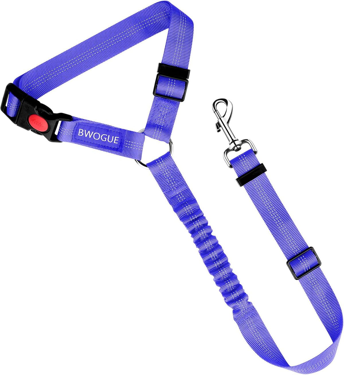 Dog Seat Belt for Car, Headrest Restraint Safety Lead, Dogs Cats – Essentials for Dogs - Purple / Elastic - image 2