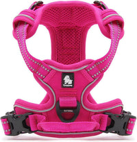 TRUE LOVE Adjustable No-Pull Dog Harness Reflective Pup Vest - M / Fushcia - image 2