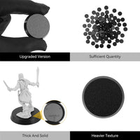 FIGURESLAB 100 black textured plastic miniature bases in 7 sizes - view 15