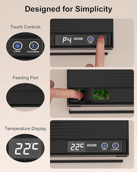 Fish Tank with Desktop Humidifier, 2.38 Gallon Quiet Eco Aquarium,Smart Touch LED Light & Temperature Display, Glass Mini Fish Tank