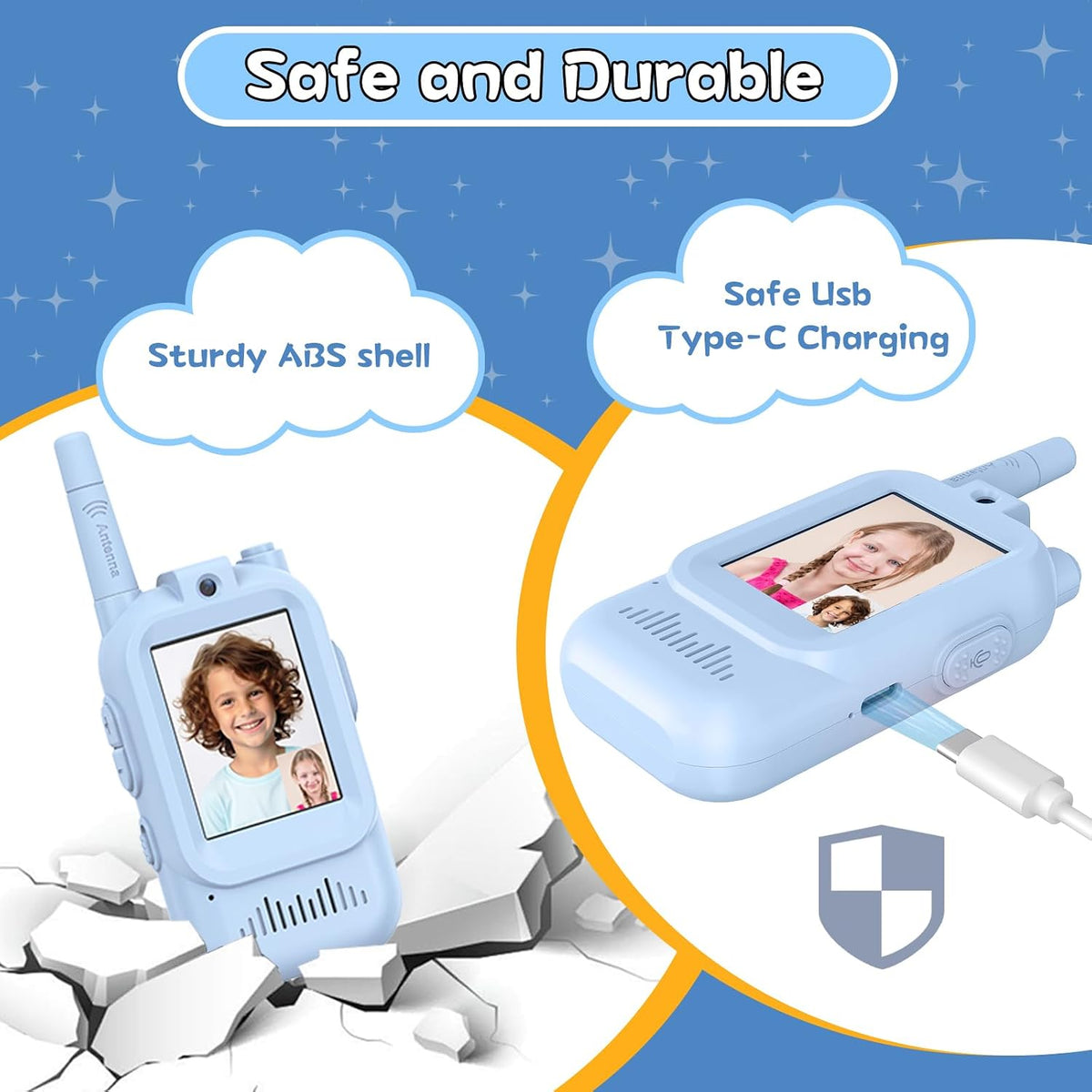 Video Walkie Talkies for Kids - Blue+Blue - image 4