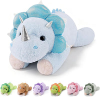 gnomantic Turtle Weighted Stuffed Animals, Plush Pillow for Kids – Fun for Kids & Family - Blue Dinosaur / Medium / Dinosaur