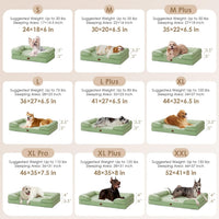 EHEYCIGA Orthopedic Dog Beds Large Sized Dog - Sage Green / 52.0"l X 41.0"w X 8.0"th - image 2