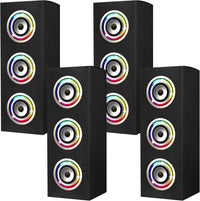 Humyoun 4 piece 80s 90s paper boombox party decoration boxes in colorful print - view 2