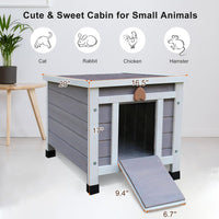 Cat House for Outdoor Cats - Grey(with Mat) - image 2