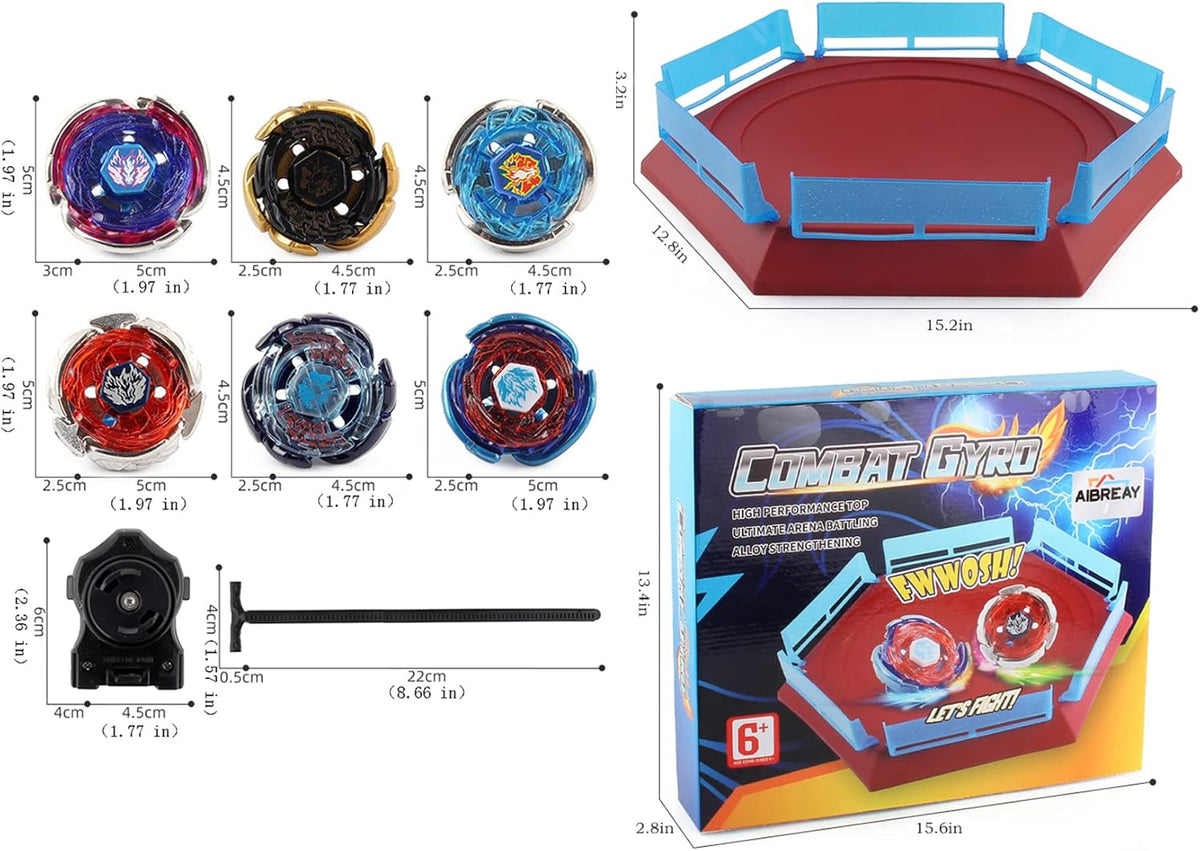 12 Metal Fusion Spinning Tops and 3 Launchers - Stadium Set - image 4