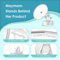 Maymom Pump Parts Compatible with Spectra S1 S2 9 Plus Breastpump - 17mm Flange - image 4