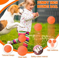 Jenaai 20 Pcs Indestructible Dog Toy Balls for Aggressive Chewers Chew Resistant Solid Rubber Bouncy Ball for Teeth Cleaning, 2in/5cm Diameter(Orange)