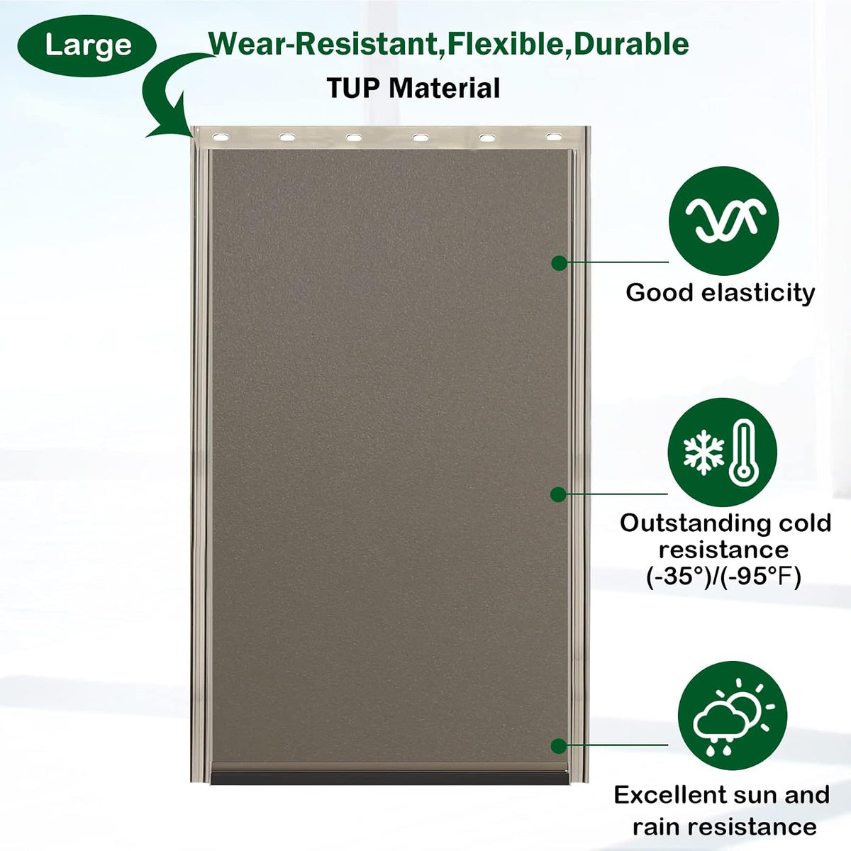 Wordcam X-Large Dog Door Replacement Flap, 13 5/8" x 24 3/16" - Large - image 2