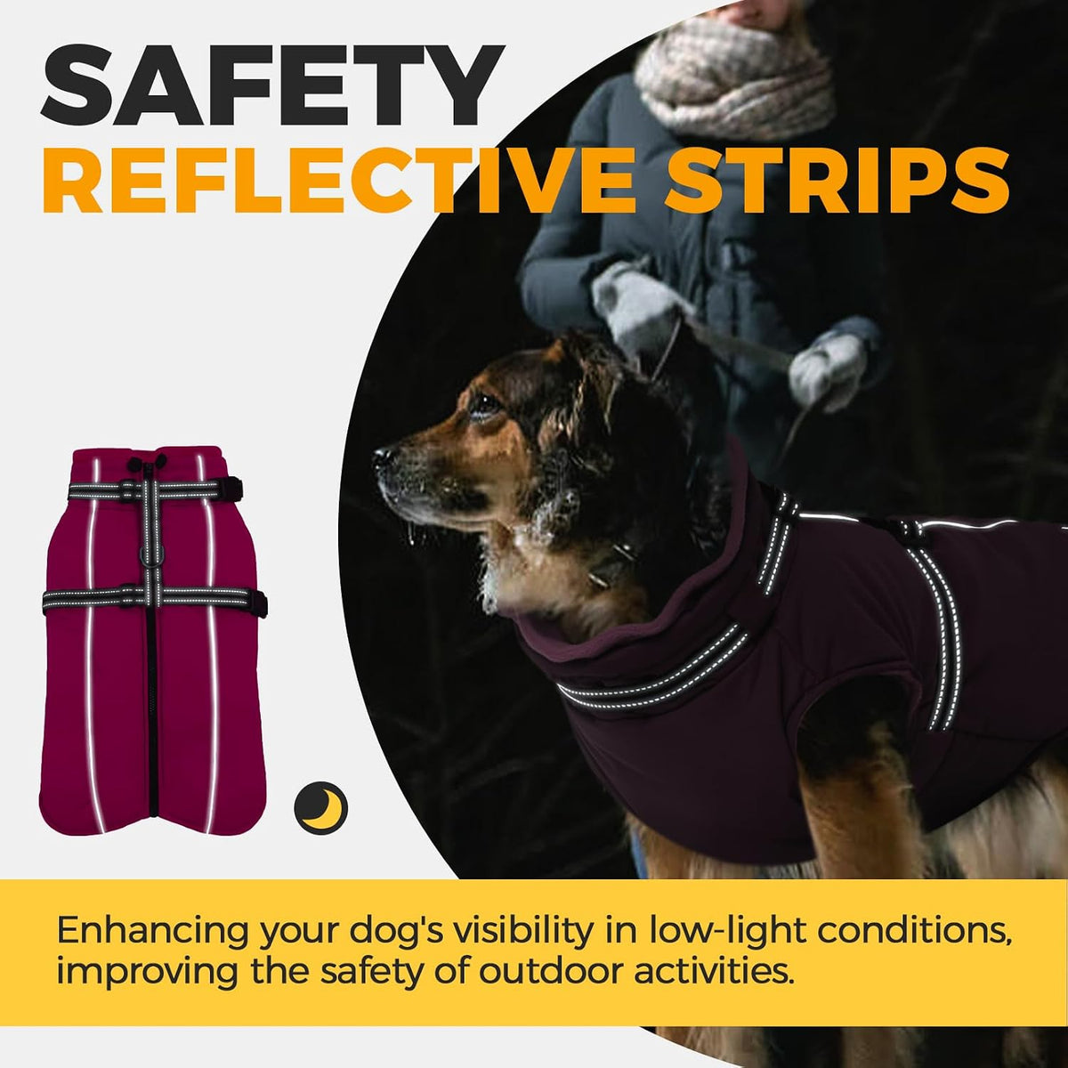 Dog Coat for Large Dogs Waterproof Dog Jacket with Harness Built in – Essentials for Dogs - X-Small / Pink - image 4