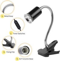 LUCKY HERP Reptile Heat Lamp with Clamp - 50+50 - image 2