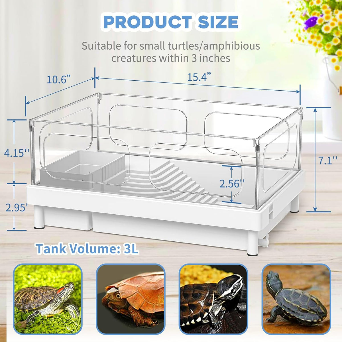 MoonOrange Small Turtle Tank Kit - White - image 3