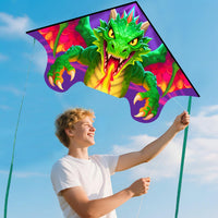Xida large dragon delta kite for kids, 55 x 61.8 inch ripstop polyester with flying line - view 10