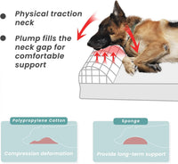 Laifug Orthopedic Memory Foam Extra Large Dog Bed Pillow Durable - 46 x 28 x 8 in (Pack of 1) / Dark Green - image 4