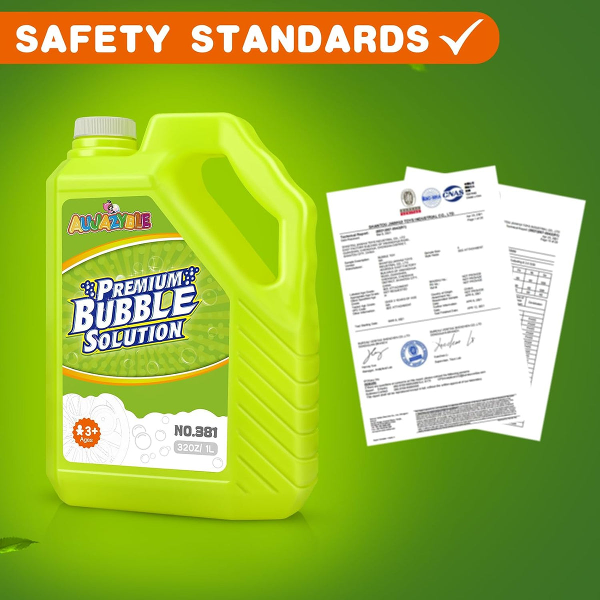 Bubble Solution Refill - 70 OZ Non-Toxic Pre-Mix Refill for Bubble Machine – Fun for Kids & Family - Green-32 Ounce - image 4