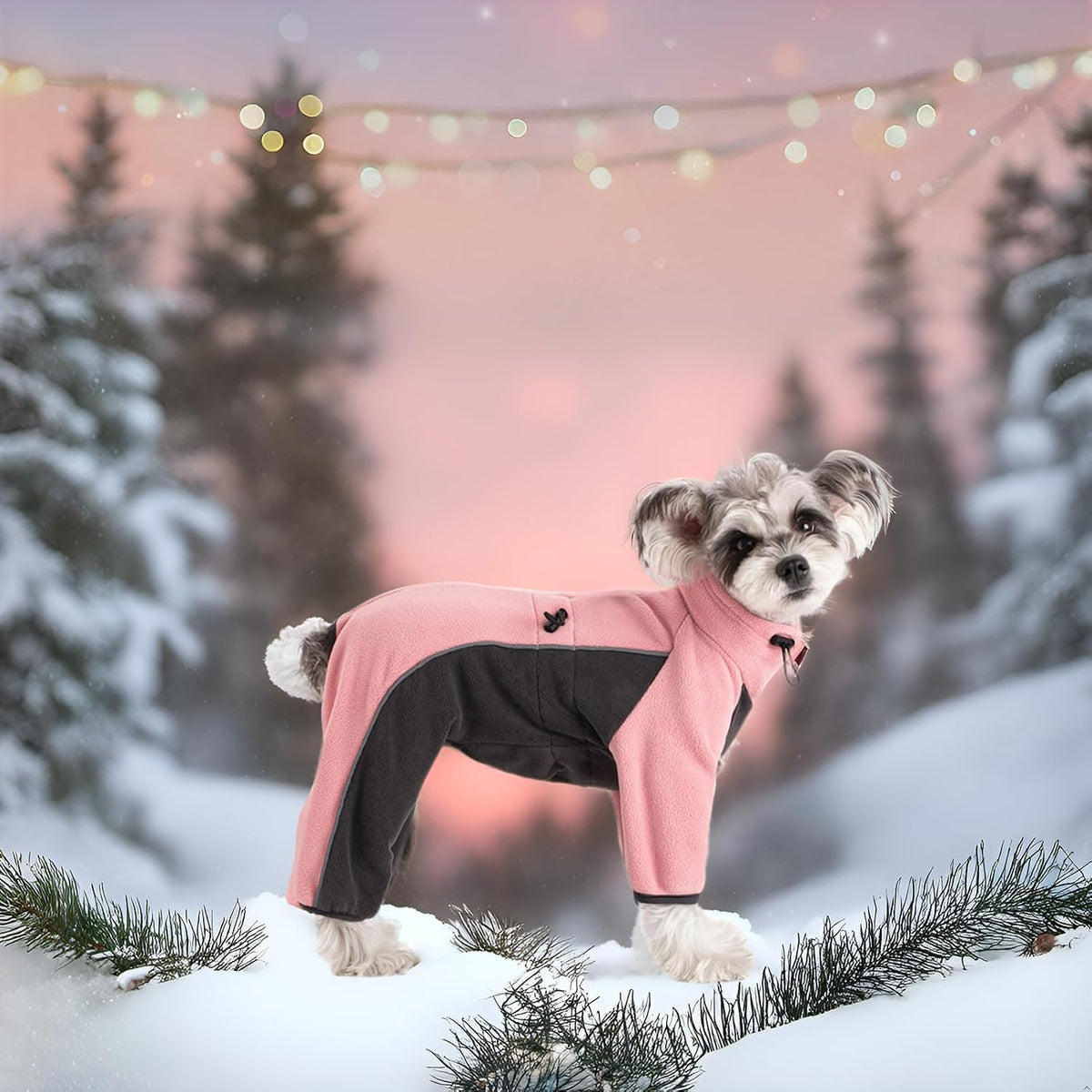 Fleece Dog Coat for Small Medium Dog - Pink / XXL - image 4