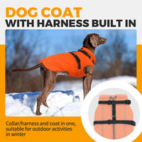 Dog Coat for Large Dogs Waterproof Dog Jacket with Harness Built in – Essentials for Dogs - XXX-Large / Orange - image 2