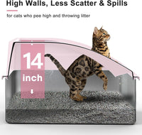 AIPERRO Stainless Steel Litter Box - Cute Pink / XX-Large - image 2