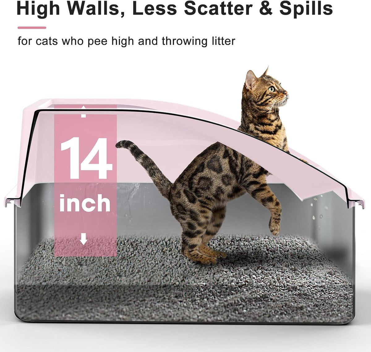 AIPERRO Stainless Steel Litter Box - Cute Pink / XX-Large - image 2