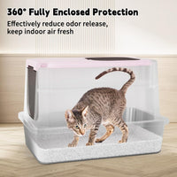 RIZZARI Stainless Enclosed Litter Box: with Scoop & Odor Control – Daily Care for Cats - image 4