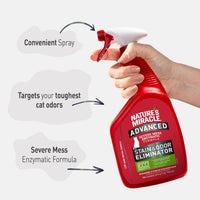Nature’s Miracle Advanced Cat Stain & Odor Eliminator - Fresh Scent / 32 Fl Oz (Pack of 2) - image 2