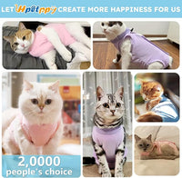 Recovery Suit for Cats After Surgery Soft Breathable Pet Bodysuit E-Collar & Cone Alternative Surgical Suit Kitten Wear Anti Licking Wounds Cat Onesie Cats Neuter Shirt Blue S