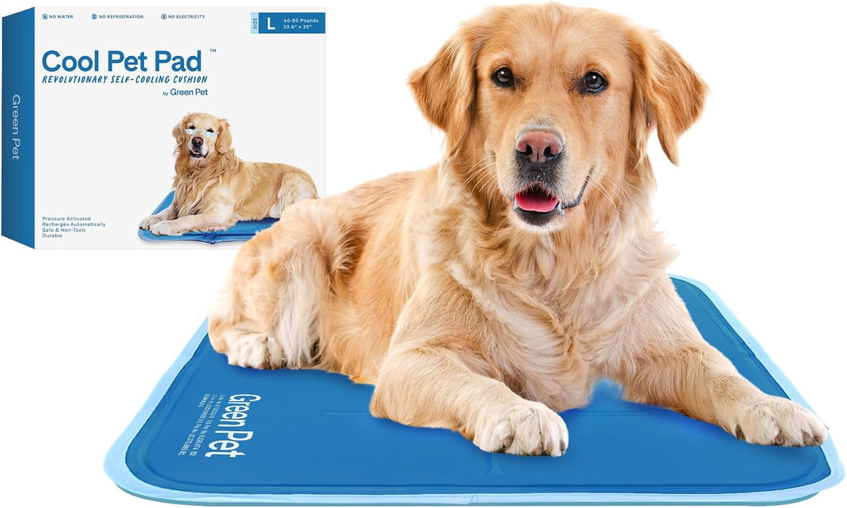 The Green Pet Shop Cool Pet Pad, Self-Cooling - Large / Blue