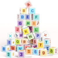 Large Magnetic Blocks,56PCS 1.34in 3D Building Cubes for Kids Ages 3+ – Fun for Kids & Family - Printed-30PCS(1.34in)