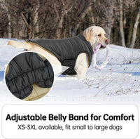 Lelepet Reversible Dog Coat Windproof Dog Jacket Lightweight Puffer - Small / Gray - image 2
