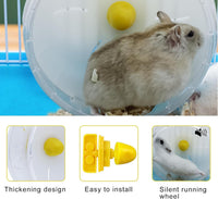 WishLotus Hamster Running Wheel - Clear,12cm - image 2