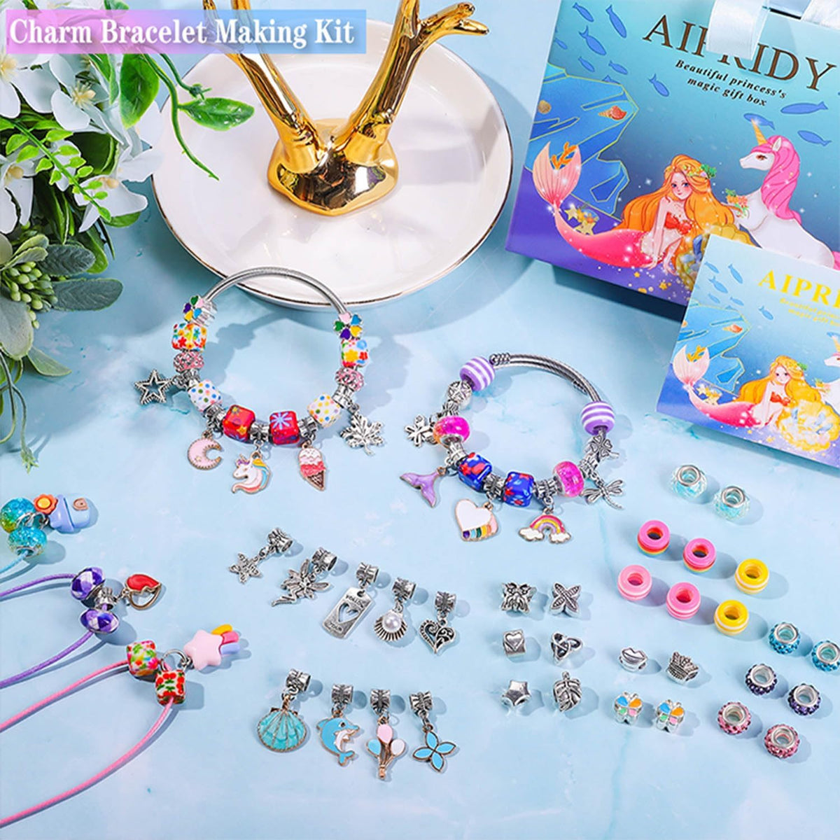 AIPRIDY 150 Pieces Charm Bracelet Making Kit - 84 Pieces - image 2