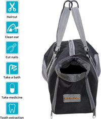 Cinf Cat Restraint Grooming Bag - 16.5"L x 10.2"W x 20.9"H / Black - image 3