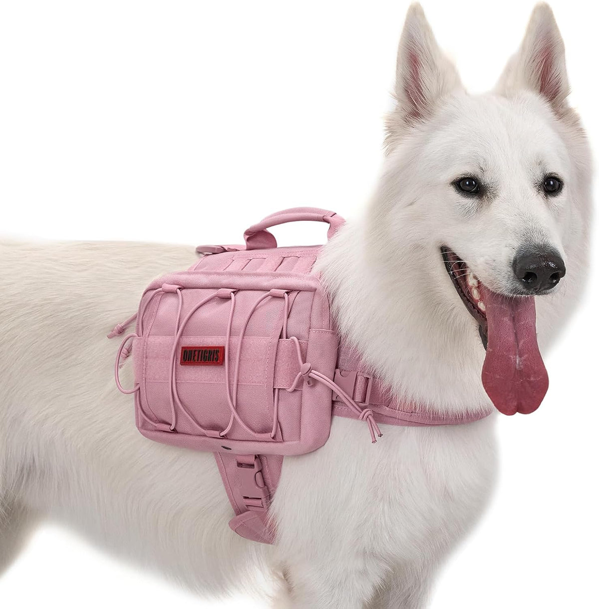OneTigris Dog Backpack for Medium & Large Dogs - Pink / Large