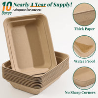 10-Pack Disposable Litter Box for Kitty Cats, Thick & Leak-Proof - image 3