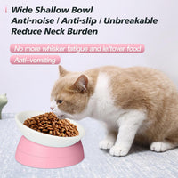 17 oz Raised Cat Food Bowls, Adjustable-Angle Pet Bowls - Milky White, Pink - image 2