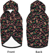 Christmas Tree Black Hoodie,Christmas Cosplay Dog Clothes with Pocket and Hat Winter Clothes Sweaters XXX-Large