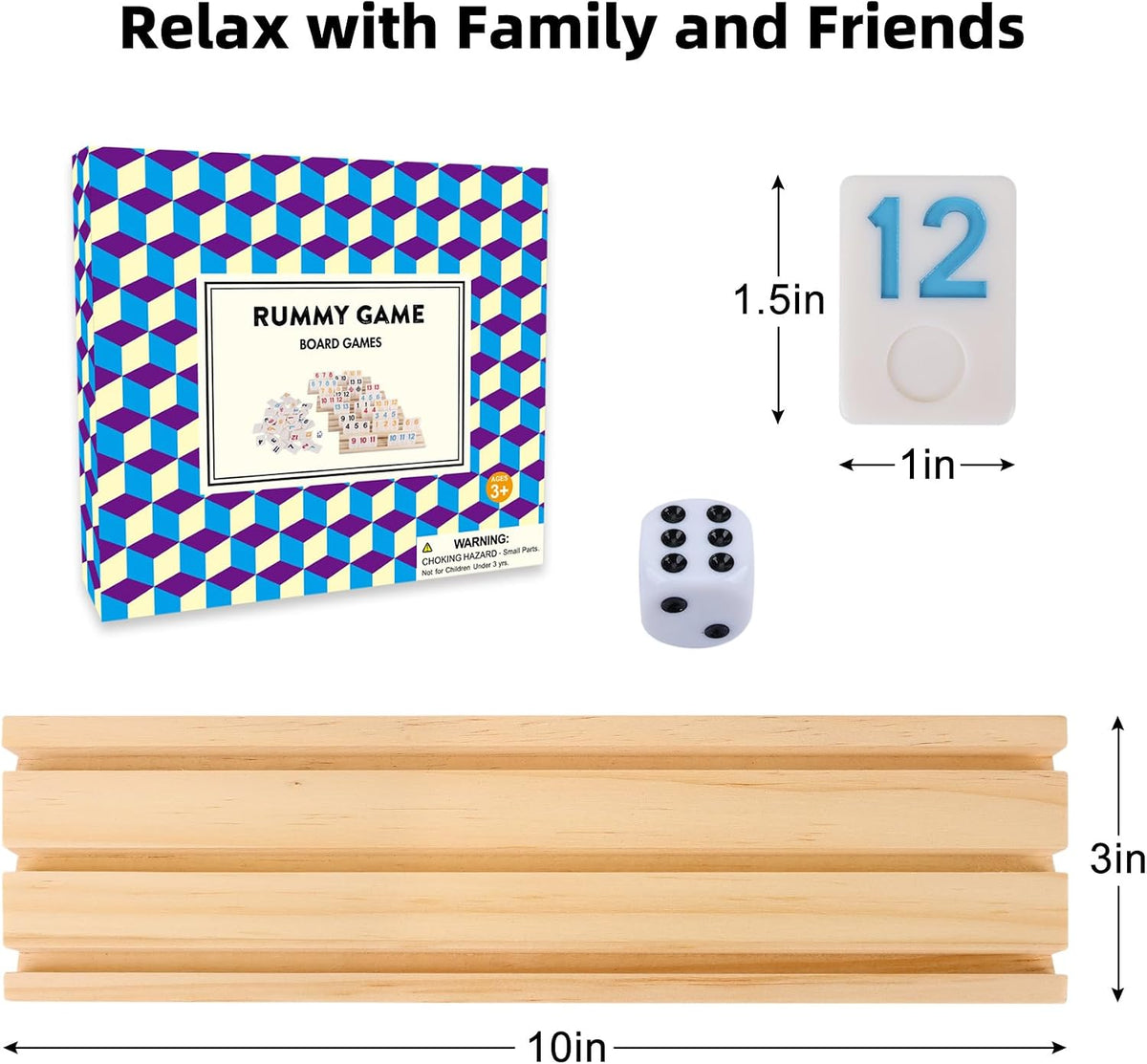 Offelec Double Six Dominoes Set - Upgraded Rummy Game - image 3