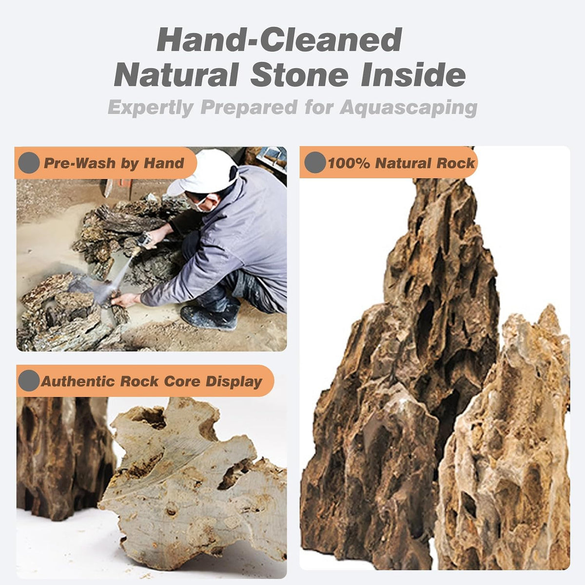 Aquarium Rock Dragon Stones 5lb Natural Rock for Fish Tank - 5LB(2-4 inches) - image 3