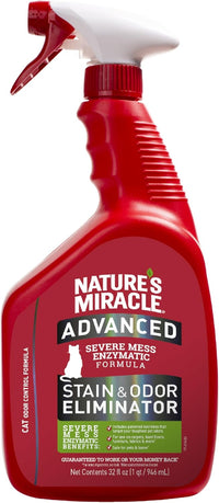 Nature’s Miracle Advanced Cat Stain & Odor Eliminator - Fresh Scent / 32 Fl Oz (Pack of 1)