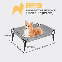 Veehoo Cooling Elevated Dog Bed - Black Silver / 39.5"L x 28.0"W x 12.0"Th - image 3