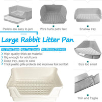 Hamiledyi Rabbit Litter Box Extra Large Bunny Litter Boxes – Daily Care for Small Pets - X-Large / White - image 2