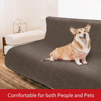 Moonsea Waterproof Blanket Dog Bed Cover with Non-Skid Bottom - 86" X 82" / Chocolate - image 2