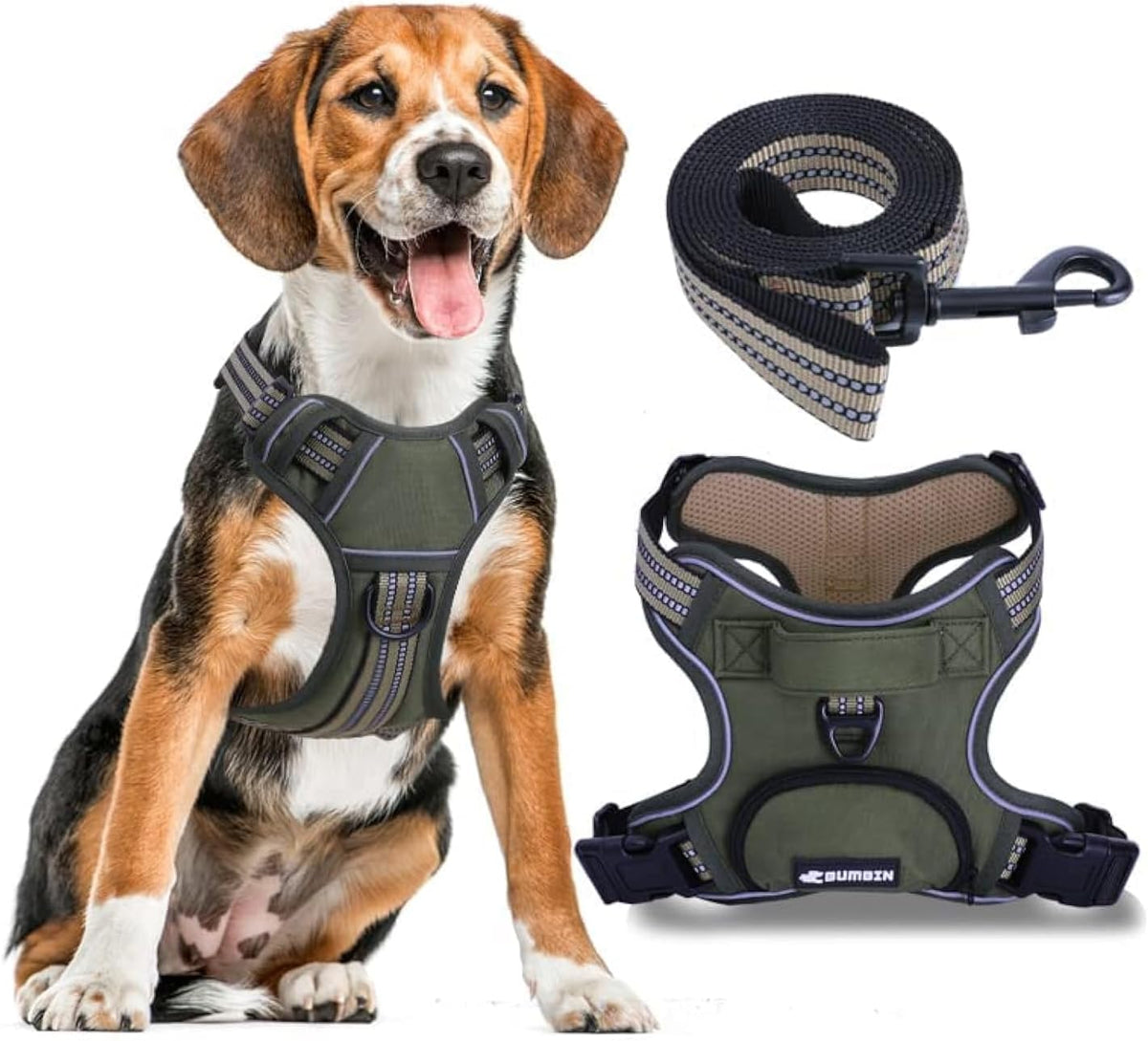No Pull Dog Harness for Medium Dogs - Army Green / L