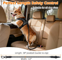Dog Seat Belt for Car, Durable Rope Dog Car Harness for Vehicle – Essentials for Dogs - Black / 1 Pack - image 4