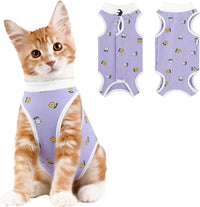 Coppthinktu Cat Recovery Suit Female Cat Onesie After Surgery Anti - Small / Flower