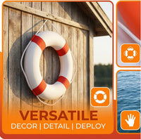 CtopoGo 20 inch foam throw ring buoy life preserver with cloth cover - view 12