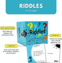 Word Teasers Riddles card game with 150 brain teasers for kids and family - view 3