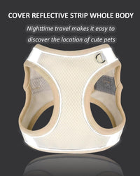 Solmoony Dog Harness, No Pull, Mesh for Small Medium Dogs - Beige / L - image 4