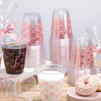 50 Pcs 12 oz Dinosaur Cups Dinosaur Birthday Decorations – Fun for Kids & Family - Pink / Bow - image 4